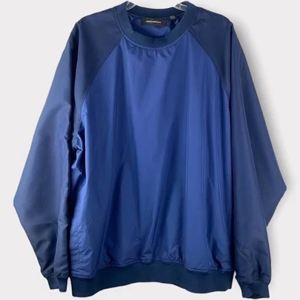 Greg Norman Blue Wind Rain Jacket W/ Blue Contrasting Material Raglan