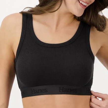 Hanes Women's SuperSoft Comfywear Rib Banded Crop Top