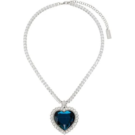 Vetements Women's Crystal-Embellished Heart Pendant Necklace