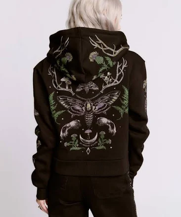 Cropped Forest Witch Hoodie