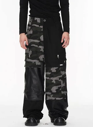 BLIND NO PLAN Patchwork Pants