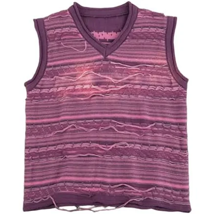 Frayed Knit Sweater Vest