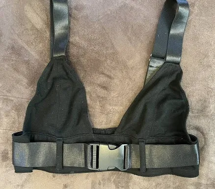 Dolls Kill Club Exx Black Buckle Bralette Top Size Xs Goth Grunge Y2k