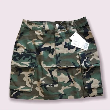 X-Girl Camouflage Cargo Mini Skirt