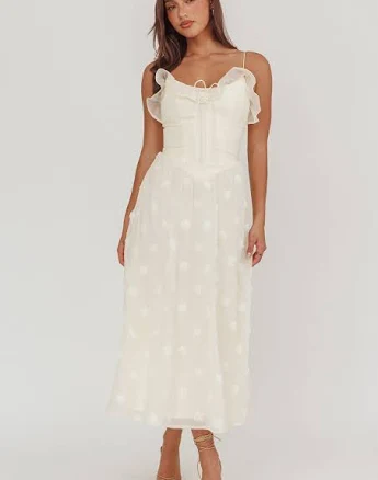 Gelati Embellished Tie Strap Midi Dress