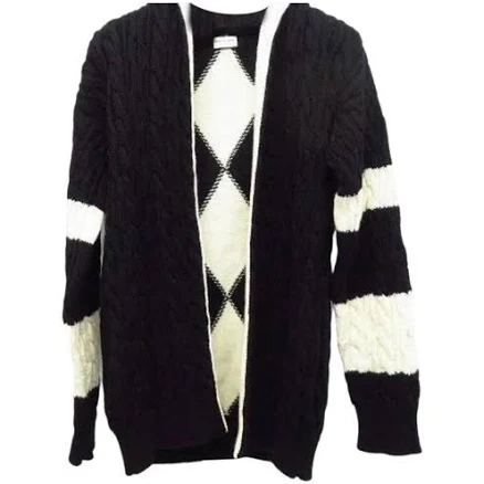 Saint Laurent Cable Knit Hooded Cardigan
