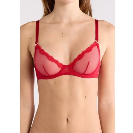Fleur du Mal Sheer Tulle Demi Bra