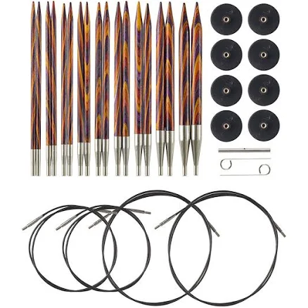 Knit Picks Radiant Wooden Interchangeable Circular Knitting Needle Set