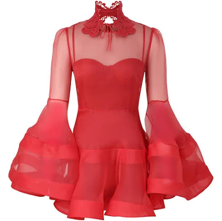 ZIMMERmann Rebellion Lantern Mini Dress