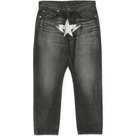 A Bathing Ape Men's Fake Print Sta Relaxed-Fit Denim Jeans
