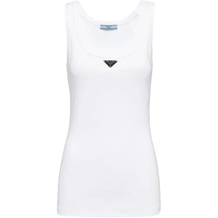 Prada Women's Ribbed Knit Jersey Tank Top