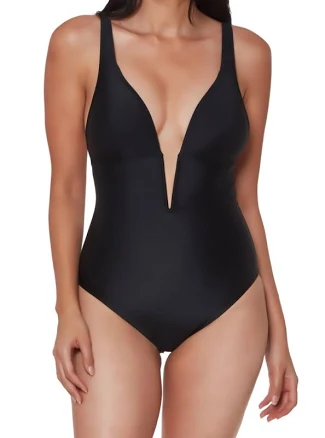 Bar Iii Women's Plunge V-Wire One-Piece Swimsuit