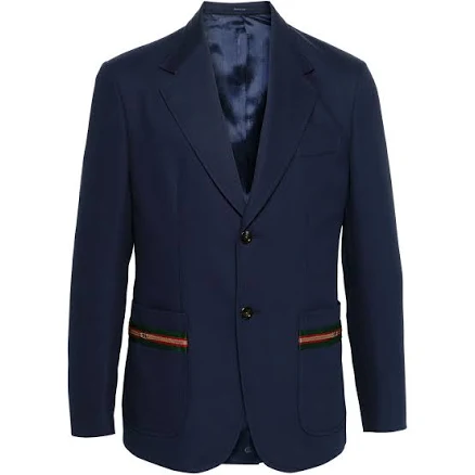 Gucci Single-Breasted Web Stripe Blazer