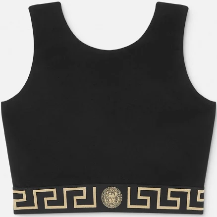 Versace Greca Border Gym Sports Bra