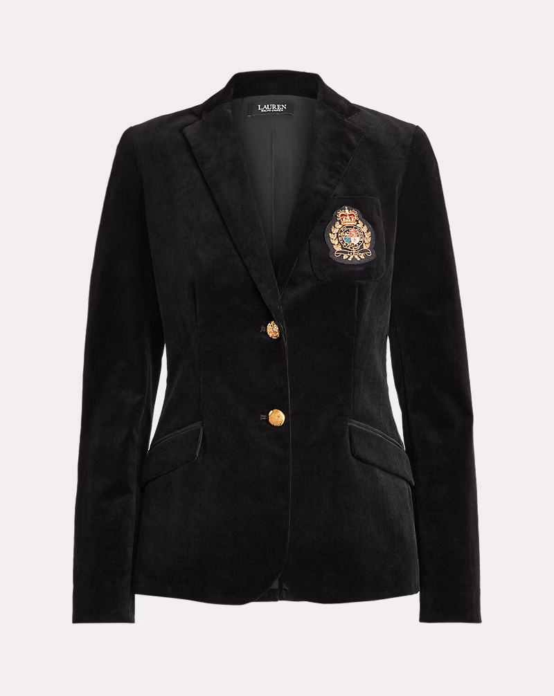Bullion-Crest Corduroy Blazer