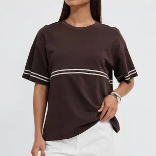 Saxon Stripe Detail Panel Tee