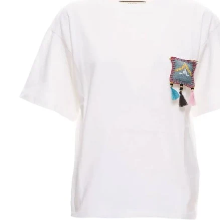Akep embroidered-tassel Women T-shirt