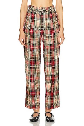 BODE Women's Truro Plaid Trouscer Trousers