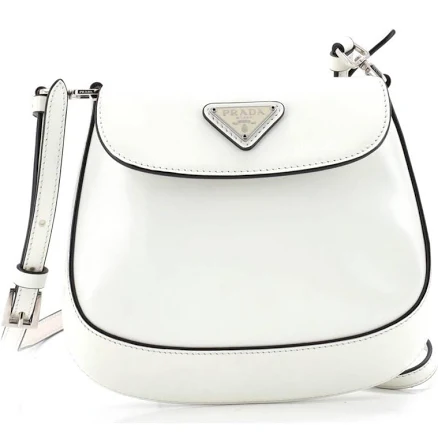 Prada Women's Cleo Brushed Leather Flap Shoulder Bag