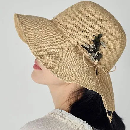 GOUNMOJA FLOWER RAPHIA HAT