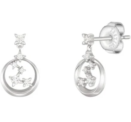 J.estina Jete Earings Jjjteq2bs010sw000 Silver 925 Cubic Zirconia