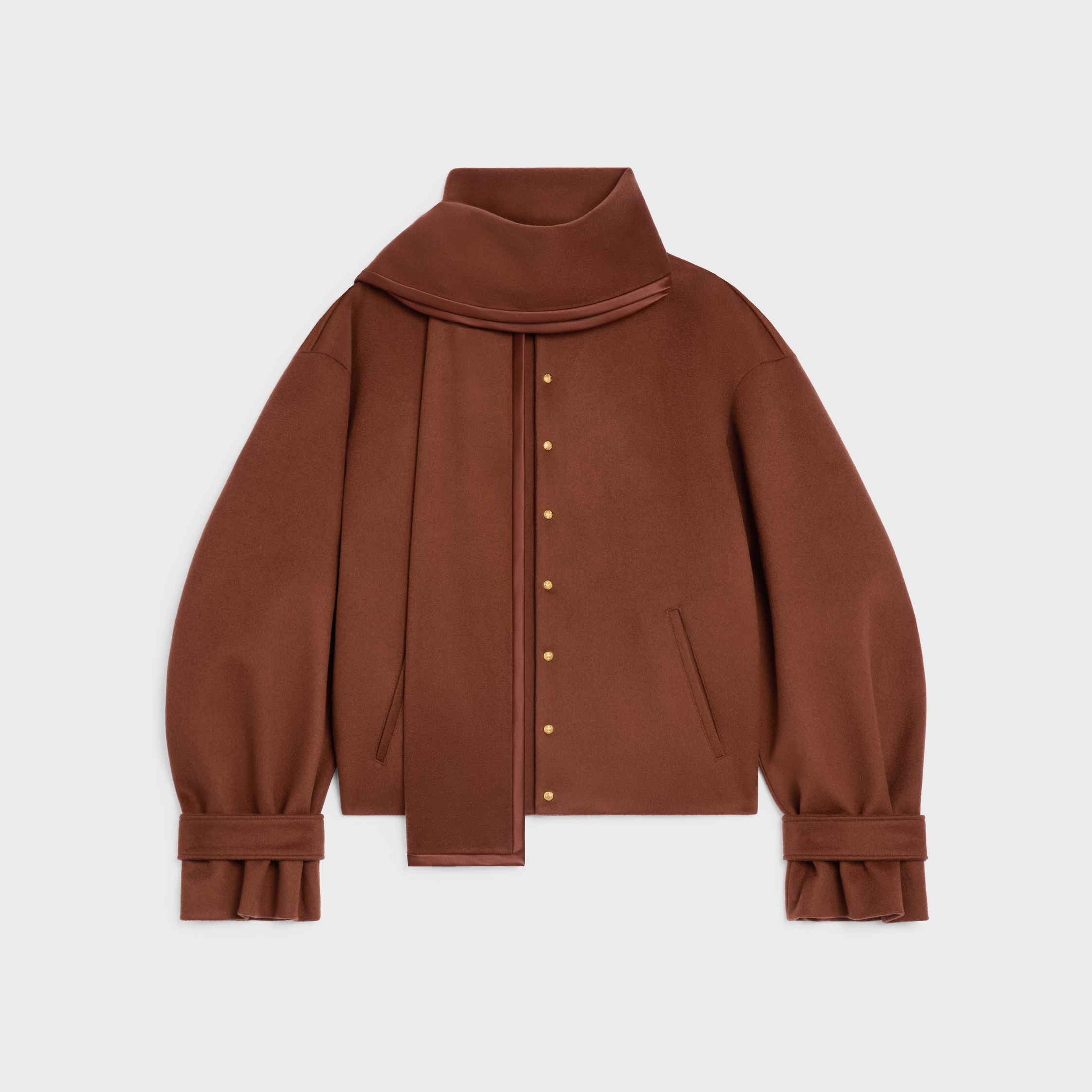 Scarf Jacket In Wool Cloth