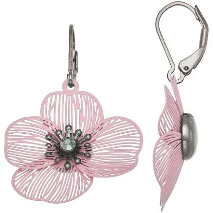 Simply Vera Vera Wang Women's Leverback Flower Drop Earrings