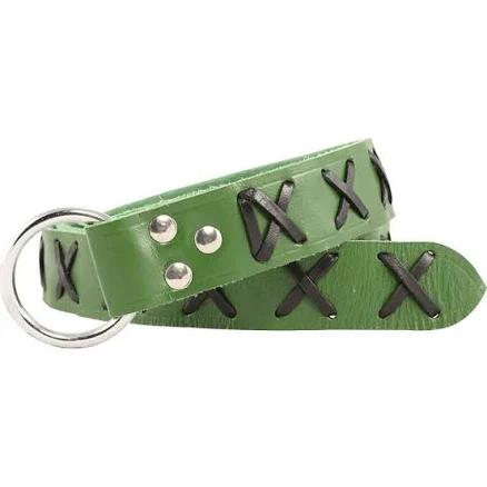 House of Warfare Laced Leather Ring Belt
