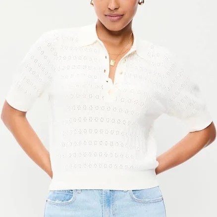 Old Navy Women's Sosoft Lite Cropped Polo