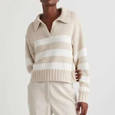 Quince Women's Organic Cropped Cotton Polo Sweater