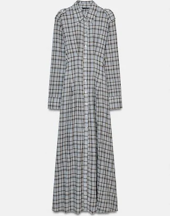 Zara Plaid Shirt Dress