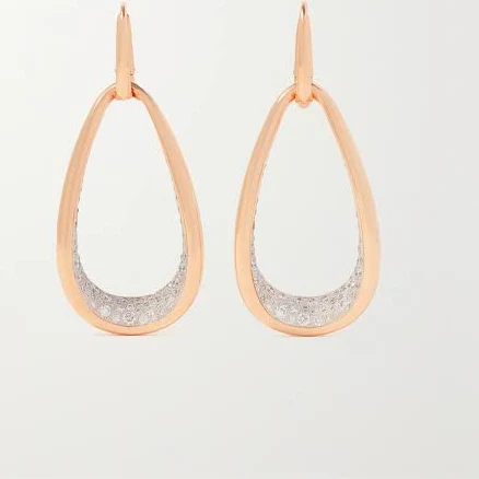 Pomellato Fantina 18-karat Rose Gold Diamond Earrings - Women - Gold Earrings - One size