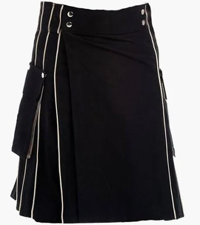 black Utility kilt with white outline