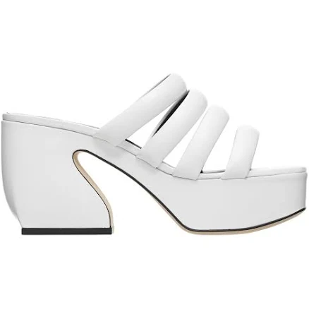 SERGIO ROSSI | H.Lorenzo|Leather Sandals (A98890-MNAG01-9000-110-WHITE), 36 / WHITE