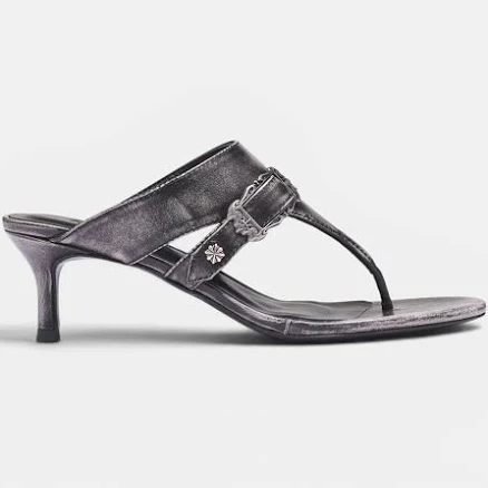 H. Lorenzo Leather Buckled Heeled Sandals