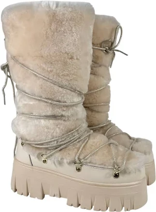 My SUNDAY SKI Lug Tread Shearling Snow Boots