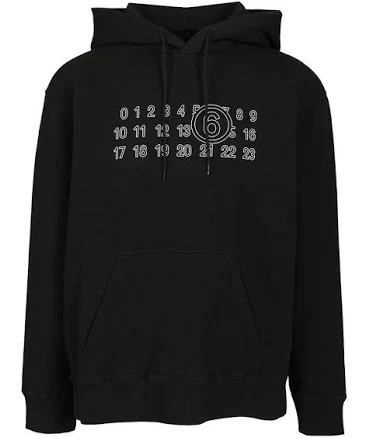 Maison Margiela Logo Men Hoodie - Black