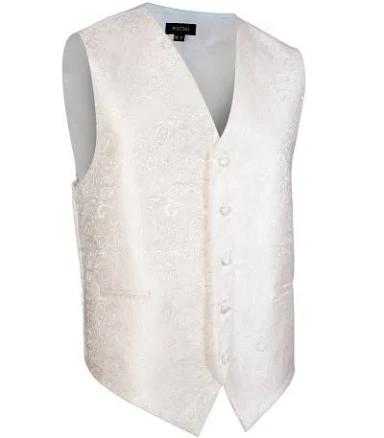 Ivory Mens Paisley Formal Vest