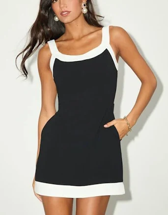 Lulus Sleeveless Color Block Mini Dress