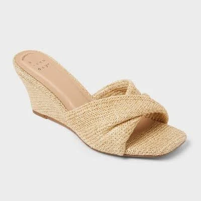 A New Day Women's Amal Wedge Heels with Memory Foam Insole