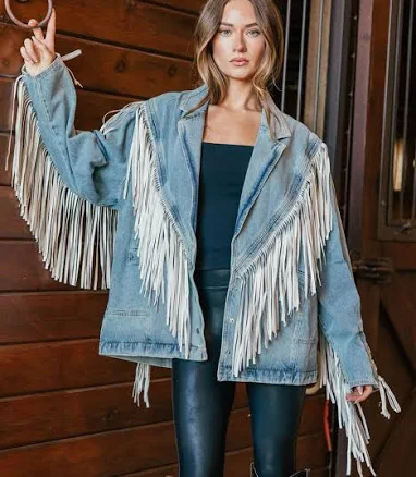 Aspen Fringe Denim Jacket