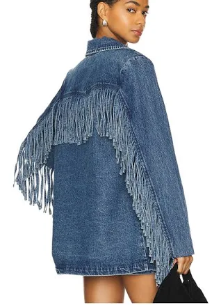 Show Me Your Mumu Sierra Fringe Denim Jacket