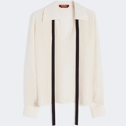 Max Mara Silk Blouse with Bow Tie