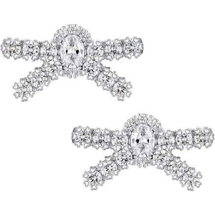 Gemstone Pave Bow Earrings