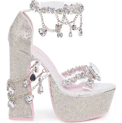 Holy Revelation Platform Heels - Bling SILVER / US 9
