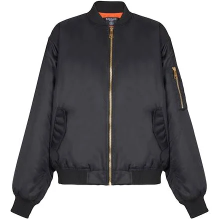 Balmain Men's Printed Nylon Bomber Jacket