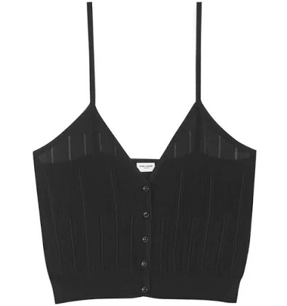 Saint Laurent Women's Striped Knitted Tank Top