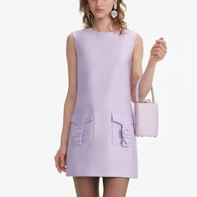 Self Portrait Women's Taffeta Shift Mini Dress