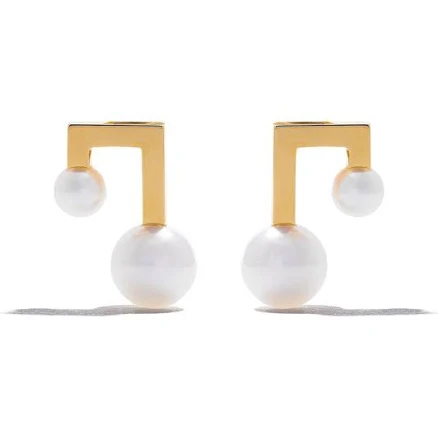 Tasaki 18kt Yellow Gold Akoya Pearl Stud Earrings