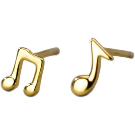 Asymmetrical Music Notes Petite Earrings